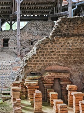 Thermes de Cassinomagus - Système de chauffage par hypocauste