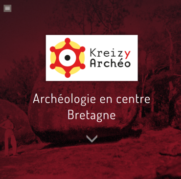 Page d'accueil du site web Kreizy Archéo