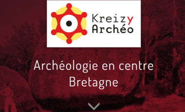 Page d'accueil du site web Kreizy Archéo