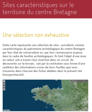 Les sites caractéristiques