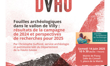 Conférence sur les fouilles archéologiques dans le vallon de Villy : résultats de la campagne de 2024 et perspectives de recherches pour 2025